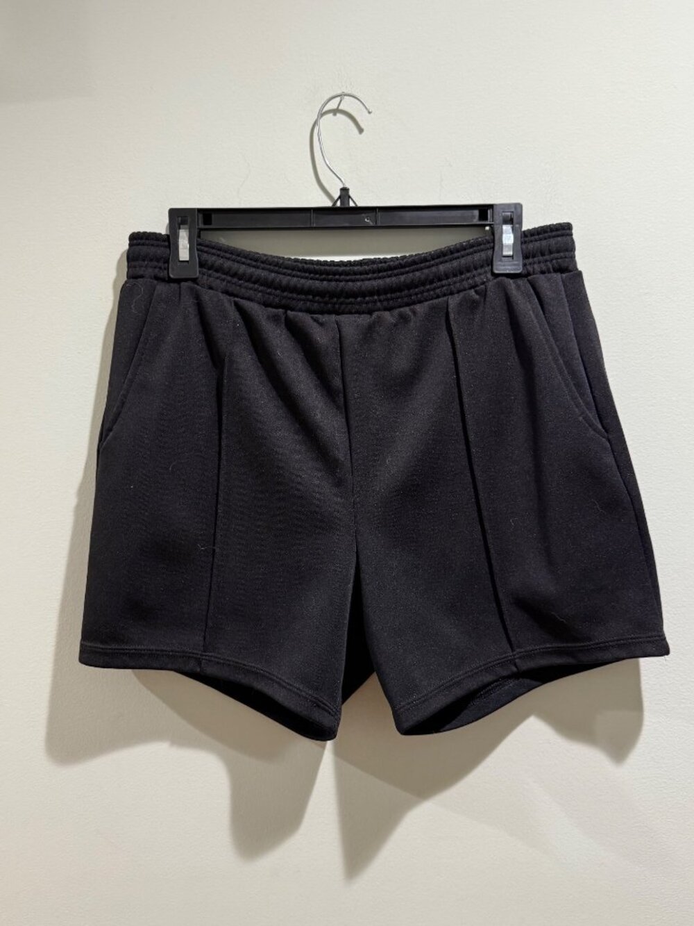 Vintage 90s Official Sports International Black Pintuck Soccer Referee Shorts -